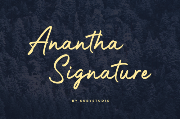 Anantha Signature: A Modern Script Font for Branding