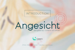 Angesicht: A Modern Sans Serif Font for Web Design